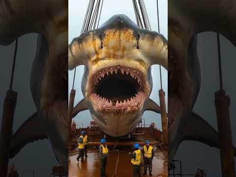 TUBARÃO MARTELO GIGANTE CAPTURADO OU MONTAGEM?