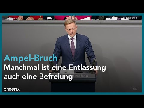 Christian Lindner (FDP) zur Regierungserklärung von Olaf Scholz zur aktuellen Lage am 13.11.24