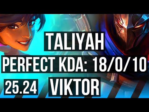 TALIYAH vs VIKTOR (MID) | Perfect KDA: 18/0/10 | EUW Master | 25.24