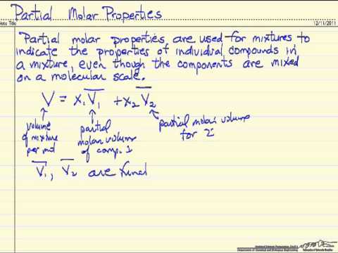 Partial Molar Properties