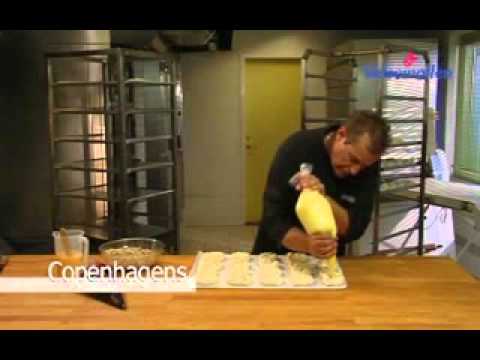 Preparation of Original Danish Pastry, Copenhagens, Cinnamon rolls,Sugar combs,Croissants,Choko pain