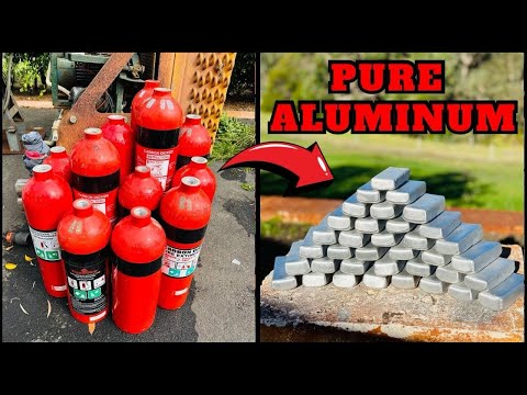 Fire Extinguisher Melt Down - ASMR Metal Melting - Trash To Treasure Bulk Ingots & New Melting Table