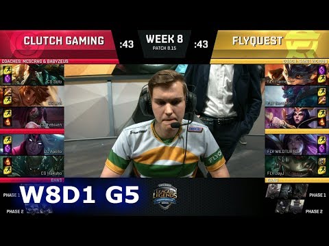 Clutch Gaming vs FlyQuest | Week 8 Day 1 S8 NA LCS Summer 2018 | CG vs FLY W8D1