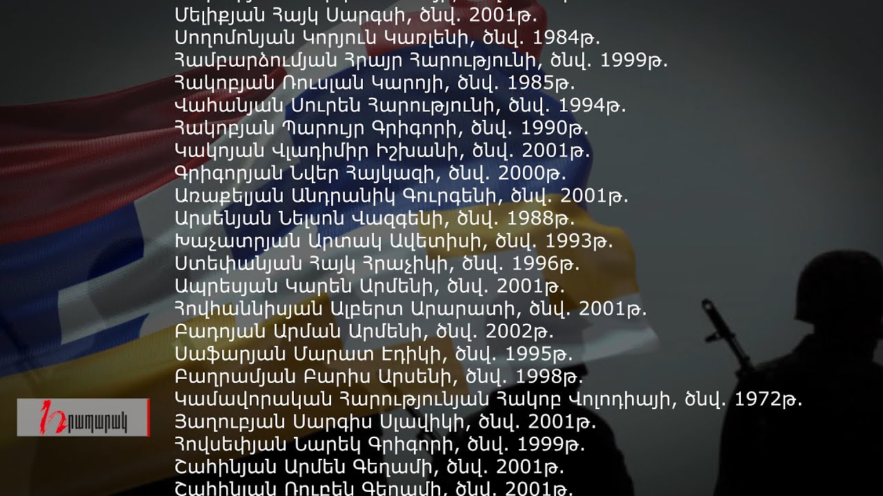ՊԲ-ն հրապարակել է 80 զոհի անուն