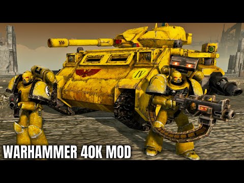 IMPERIAL FISTS vs TAU EMPIRE - Warhammer 40k Best Mod | Men of War: Assault Squad 2 (4K)