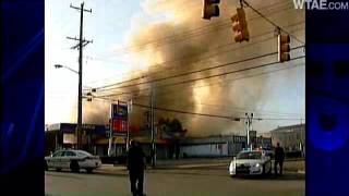 Massive Fire Engulfs Former Larimer Funeral Home