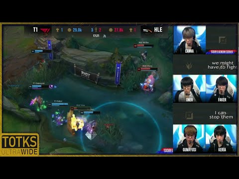 T1 vs HLE Highlights with Voice Comms (Translated) | Worlds 2021 Quarterfinals