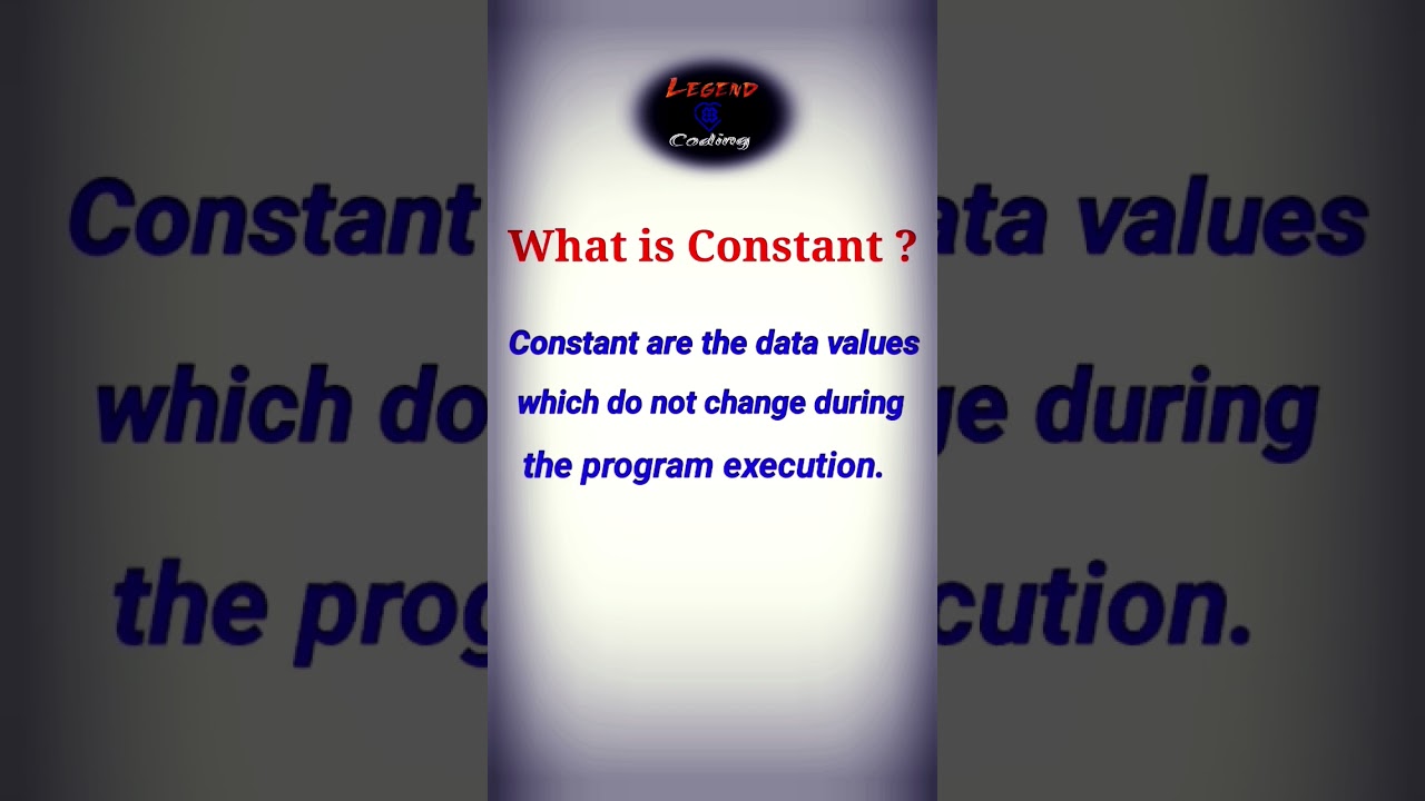 What is Constant in C || Legend Coding #programmingclass #computerscience #advancedprogramming