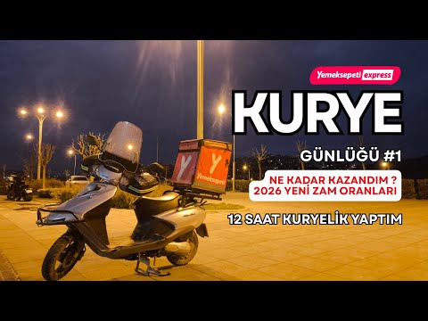KURYE GÜNLÜĞÜ #1 | 12 SAAT KURYELİK YAPTIM | NE KADAR KAZANDIM ?