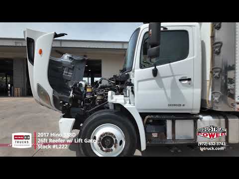 2017 Hino 338 De-Rated 26ft Reefer Truck w/ Lift Gate (Refrigerated Truck) | Carrier Supra 960 #L222