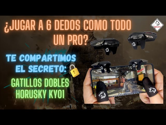 Vídeo relacionado con Amztour Controlador de Juegos Móvil 6 Dedos Joystick Portátil Compatible Android con iOS PUBG Mobile Call Duty Esports Trigger Gatillos Botones Mecánicos Phone Game Triggers Disparador Móvil