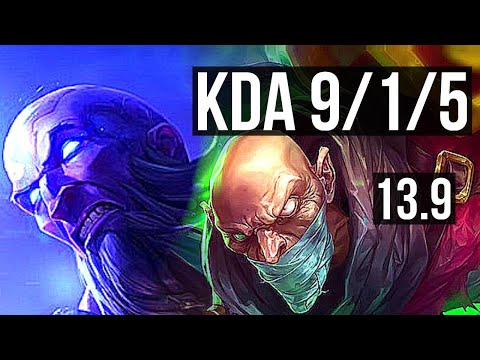 RYZE vs SINGED (TOP) | 9/1/5, 1000+ games, Legendary | KR Master | 13.9