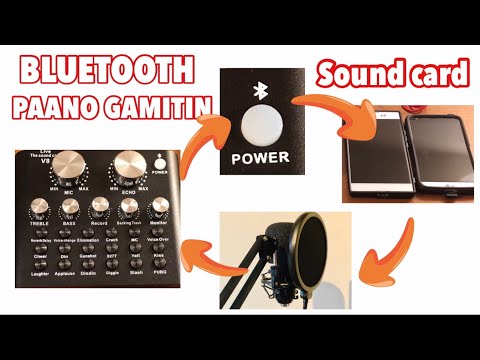 How to Use or Set up BLUETOOTH from v8 Sound Card,pagandahin ang boses sa recording
