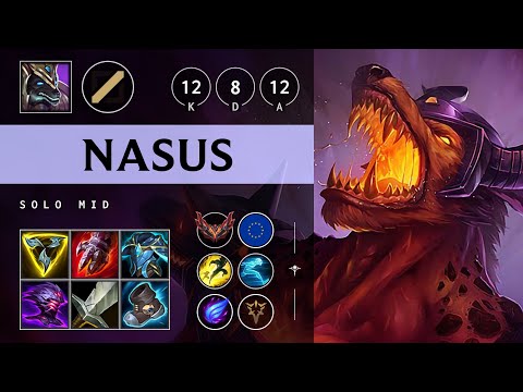 Nasus Mid vs Syndra: Triple Kill, Unstoppable - EUW Grandmaster Patch 14.21