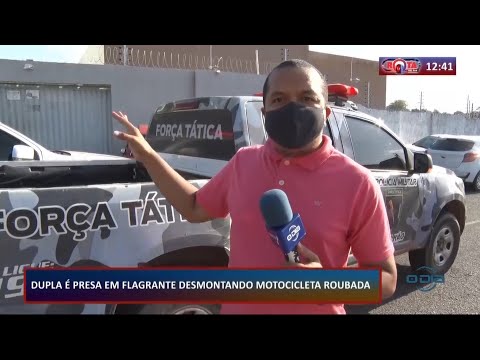 Dupla é presa em flagrante na Zona Norte de Teresina desmontando moto roubada 29 10 2020