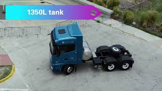 video of Foton Auman EST(New) 15L 530HP 6X4 LNG Truck Tractor environmentally friendly truck
