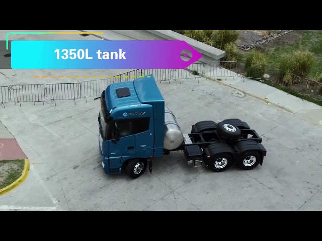 video of Foton Auman EST(New) 15L 530HP 6X4 LNG Truck Tractor environmentally friendly truck