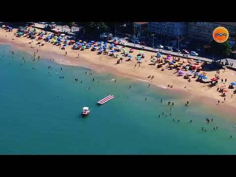 Praia do Centro Rio das Ostras vista de cima. Seus encantos e belezas