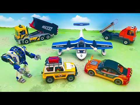 Скорая помощь Грузовик Бульдозер Самосвал Пикап - новые игрушечные видео - cars for kids.