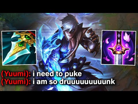 Lee sin lethality but i met a drunk yuumi who went afk cuz she needed to puke
