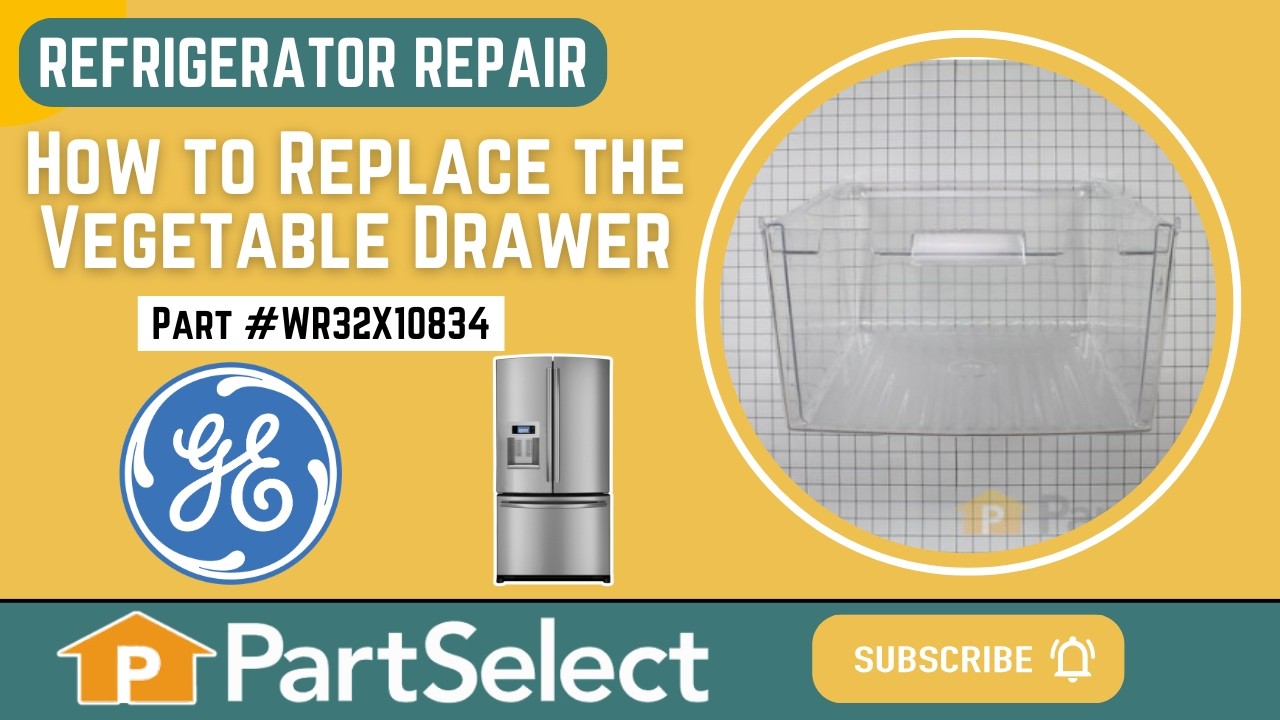 Replacing the Vegetable Drawer - Clear