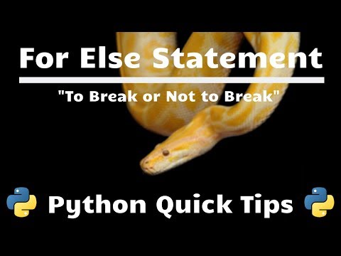 Python For Else Statement Python Quick Tips