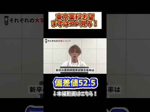 薬学科 【偏差値52.5】東京薬科大学を1分で解説してみた！