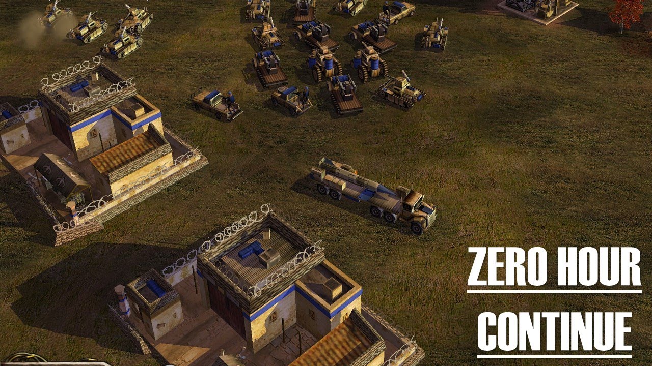 Zero Hour Continue Mod - GLA Demo General VS Hard AI / Nuclear Truck Fun