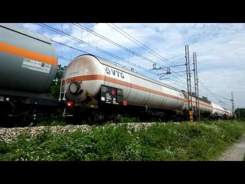 TIGRE E.652 127 MIR IN TRANSITO CON CISTERNE DEL GAS A LENTATE (Monza) 7 - 7 - 2017