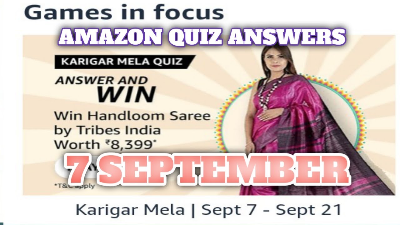 Watch video Amazon Karigar Mela Quiz Answers Today|Amazon Mela Quiz Time Answers |6 September|Daily Quiz Time Now Amazon Karigar Mela Quiz Answers Today|Amazon Mela Quiz Time Answers |6 September|Daily Quiz Time