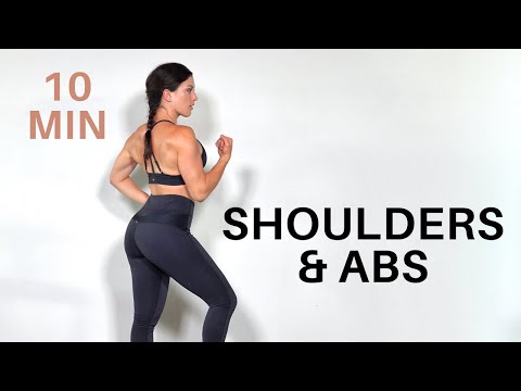 SHOULDERS & ABS – 10 min Interval Dumbbell Workout – Day 6