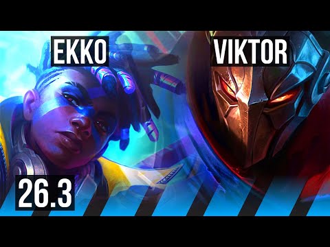 EKKO vs VIKTOR (MID) | Good KDA: 15/1/5 | KR Master | 26.3