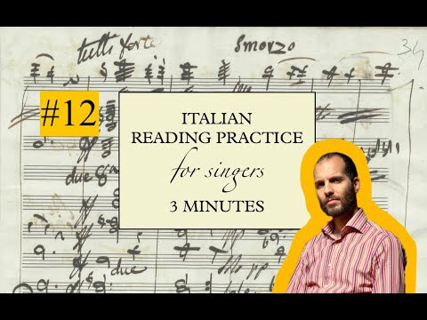 ITALIAN READING LESSONS for singers - No 12 "L'orfeo" - Claudio Monteverdi