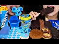 ASMR BLUE RASPBERRY JUICY DROP STIX CANDY OREO ICE CREAM MARSHMALLOW POP BOUNTY CHOCOLATE DRINK먹�