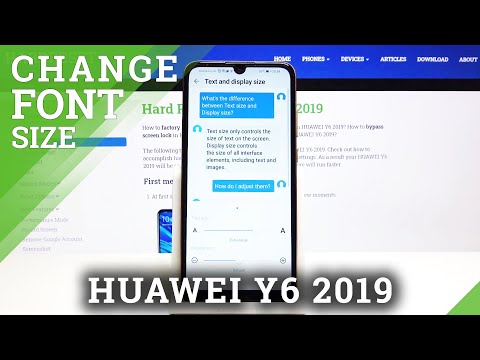 How to Change Font Size & Style in HUAWEI Y6 2019 - Maximize Font Text