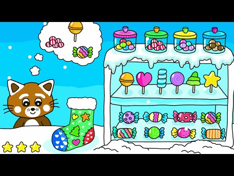 Pukkins vinter - Lek och lär dig färger - Lek med oss Pukkins jul app del 2