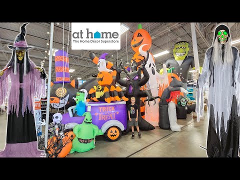 2023 At Home Halloween Store Walkthrough- Giant Animatronics, Inflatables, Decorations!
