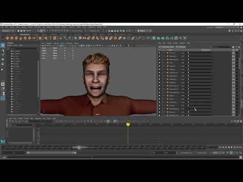 Facial animation using Autodesk Maya's Blend Shapes Keyframes