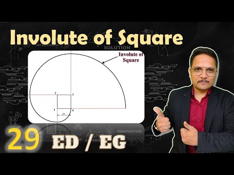 Involute of Square in Engineering Drawing Involute Square
