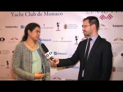 Koneru on her victory against Gunina | 2019 FIDE Women's GP - Monaco | Round 1 |