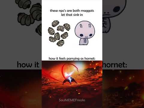 These are both Maggots let that sink in 😭 Hollow Knight Silksong