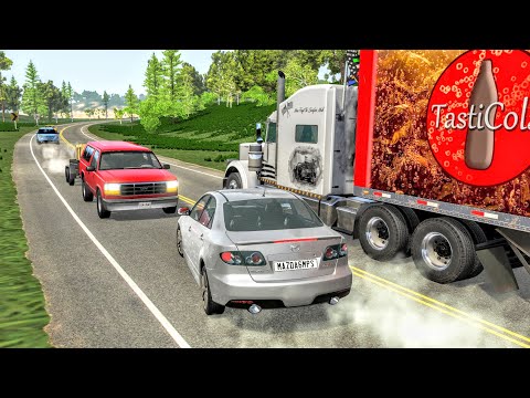 Car Overtaking Crashes Compilation 22/9/2021 - BeamNG.Drive