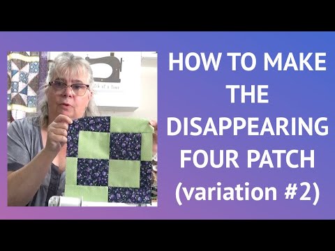 How To Make The Disappearing Four Patch Quilt Block (variation #2) - #ThursdayThreads
