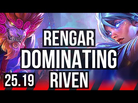 RENGAR vs RIVEN (TOP) | 12/2/7, Dominating | EUW Master | 25.19
