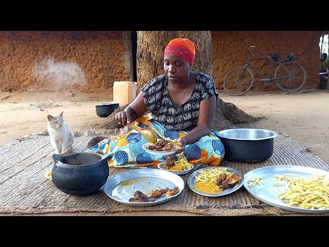 African Village Life//Cooking Most Appetizing Delicious Village Chicken Barbeque