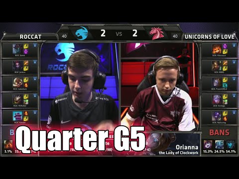 Unicorns of Love vs ROCCAT | Game 5 Quarter Finals S5 EU LCS Summer 2015 Playoffs | UOL vs ROC G5 QF