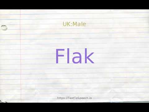 How to pronounce flak