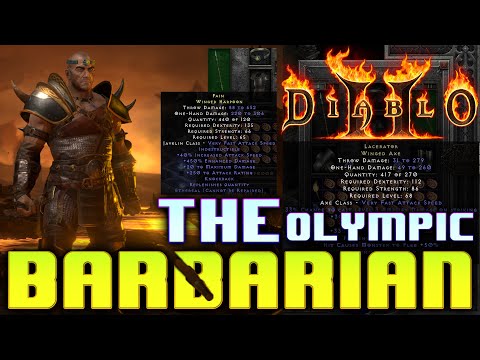 Diablo 2 Resurrected | GODLY THROW BARBARIAN (Build & Gameplay)