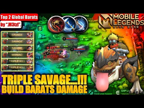 SAVAGE ‼️ BARATS FULL DAMAGE - BARATS BEST BUILD - Top Global Barats by “.M3tzl”. - MLBB