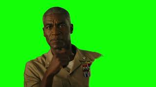 Warlock watching intently (Top Gun Maverick) green screen